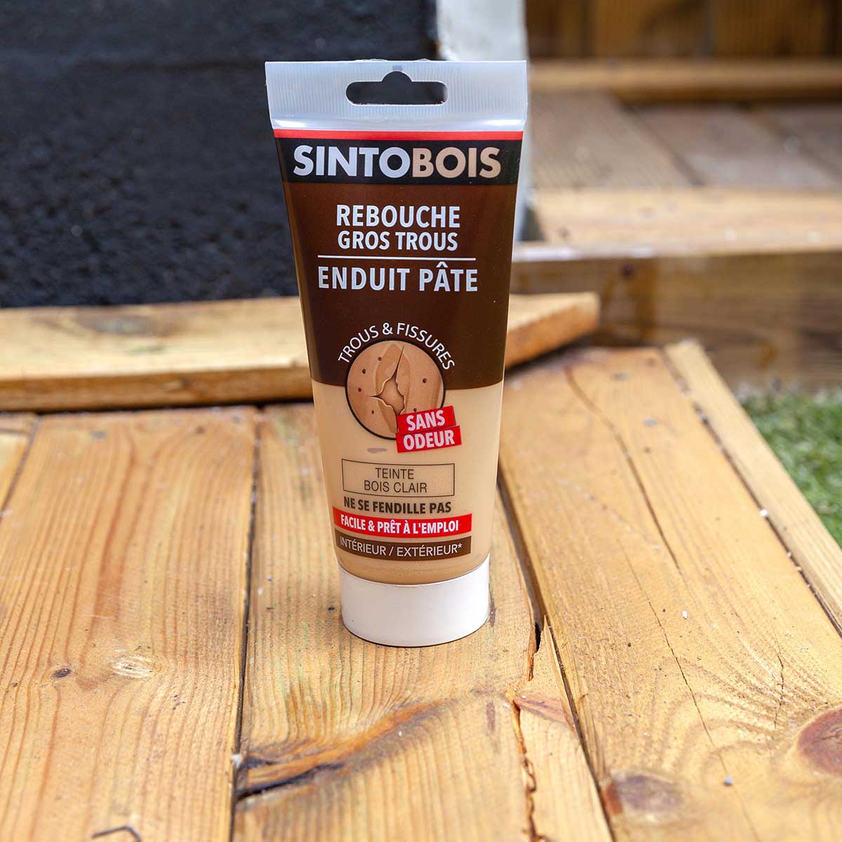 Pâte à bois à l'eau SINTOBOIS chêne clair tube 250g - SINTO - 37700